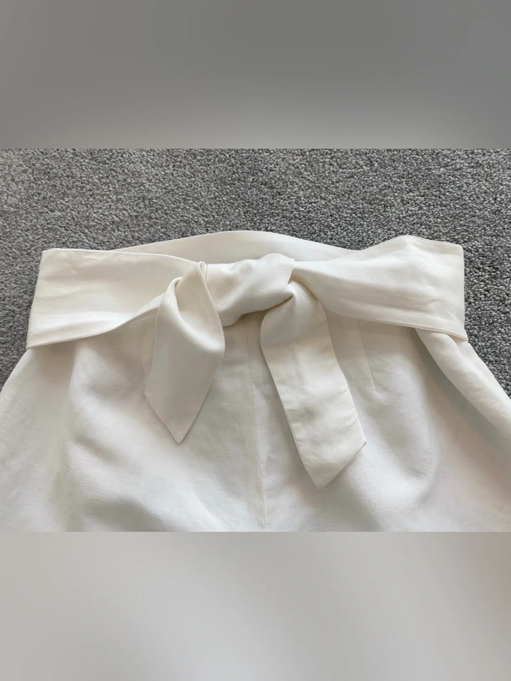 Beautiful Linen Blend White Pants w/ Attached
Tie Belt, Lined, Size 6 - Picture 2 of 7